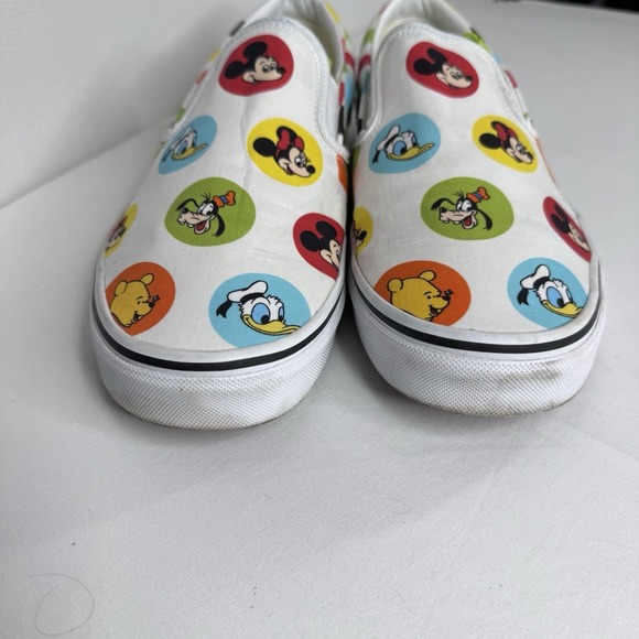 Disney Parks 50th Mickey & Friends Vans Off The Wall Slip On Shoes Mens 12 - Picture 2 of 11